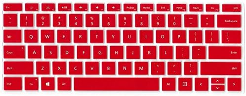 CONVAY Ultra Thin Keyboard Cover Silicone Skin for Microsoft Surface Pro4 Type Cover Keyboard (Red)