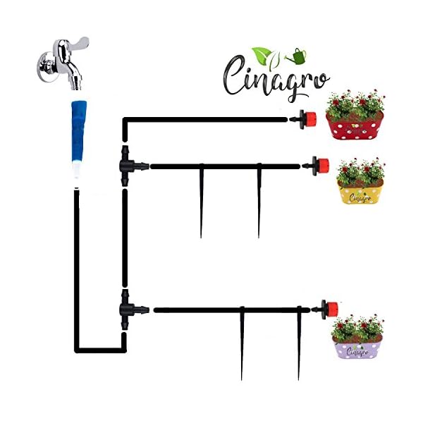 CINAGRO Plants Drip Irrigation Kit | Watering Kit for Home Garden, Farming & Agriculture Purposes (60 Plants Kit) - Image 7