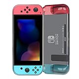 Fintie Grip Case for Nintendo Switch - Soft TPU Protective Cover with Anti-Scratch Shock Absorption Ergonomic Grip Design, Smoke