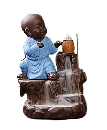 K M Poly Resin Monk Karate Smoke Fountain - Pack of 3