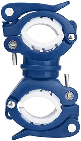 Fabal Torch Clip Mount Bicycle Front Light Bracket Flashlight Holder 360°Rotation (Blue)