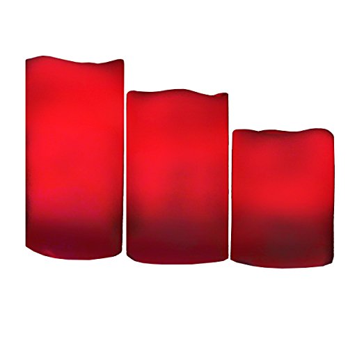 image for Koramzi 3-piece Gorgeous Flameless Candles 12 Color Real Wax Weatherpr