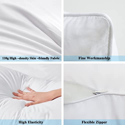 Lyweem 20 x 20 Throw Pillow Inserts Set of 2 Square Pillow Insert for Couch Large Lumbar Pillows