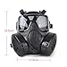 WMX Tactical Paintball Full Face Mask M50 Adjustable Strap with 2 Breathable Fans (Black)