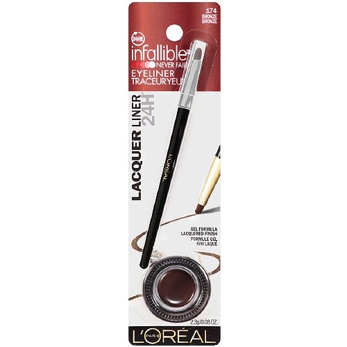 L'Oreal Infallible Gel Lacquer Liner, Bronze - 1 Ea, Pack of 2