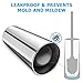 Homemaxs Toilet Brush and Holder, 304 Stainless Steel Toilet Brush with Long Handle, Hideaway Toilet Bowl Brush for Bathroom(Mirror Surface Holder)