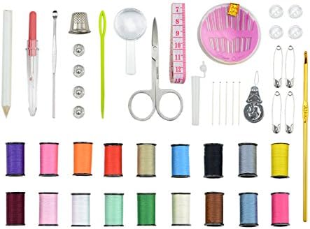 TOVOT Sewing Kit for Home Life Travel Emergency Sewing Accessories With Thread Spools,Sewing Needles,Measuring Tape for Beginners Art Supply Sewing Kit Bundle