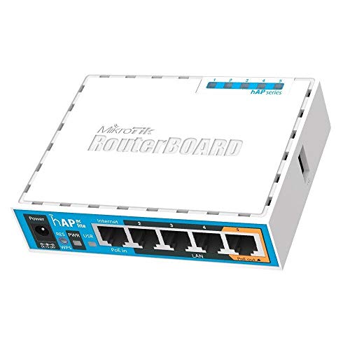 Mikrotik-HAP-ac-lite-500Mbits-Energia-sobre-Ethernet-PoE-Blanco-Punto-de-acceso-500-Mbits-IEEE-80211aIEEE-80211acIEEE-80211bIEEE-80211gIEEE-80211n-10100-Mbits-16-MB-64-MB-2-dBi