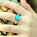 MOJO JEWELRY Basic Classic Antique Sterling Silver Plated Ring Round Stone Color Change Mood Rings MJ-RS036