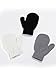 Satinior 3 Pairs Toddler Magic Stretch Mittens Little Girls Soft Knit Mitten Baby Boys Winter Knitted Gloves,1-4 Years Size (Gray, White and Black)