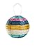 Allsop Home and Garden 31595 Soji Celestial Stripe, LED Outdoor Solar Lantern, Handmade with Weather-Resistant UV Rated Fabric, Stainless Steel Hardware, Chinese Style Light, 1-Count primary