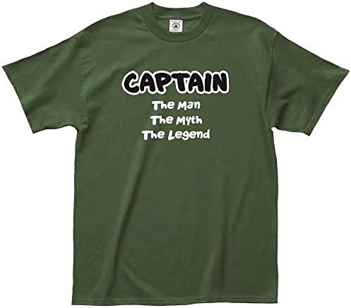 LA Imprints T-Shirts Tee Captain The Man The Legend The Myth - Humor - Green