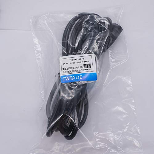 TWTADE Monitor TV Power Extension Cord 6ft 3 Prong 10A 250V 18AWG