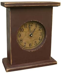 Amazon.com: Wood Mantel Clock Primitive Country Rustic: Home & Kitchen