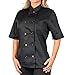 Womens Black Classic Short Sleeve Chef Coat