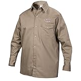 Lincoln Electric Khaki Large Flame-Resistant Cloth Welding Shirt