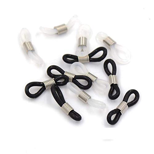 image for 12 Pcs Black and Clear Anti-Slip Rubber Ends Retainer Connector Holder