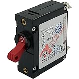 35A Single Pole Red Toggle Magnetic Circuit Breaker Protector AC/DC Panel Mount