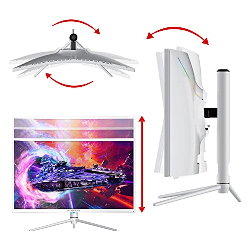 Sceptre 27" Curved Nebula White QHD 2K Monitor 2560 X 1440p Up To 165Hz