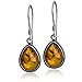 Sterling Silver Amber Classic Teardrop Earrings