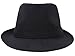 Simplicity Indiana Men's Adult Deluxe Structured Fedora Hat, Black