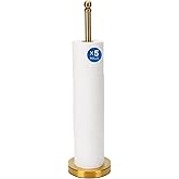 Songtec Toilet Paper Holder Stand Reserve for Bathroom, Holds 4/5 Rolls, Compact TP Roll Holder Storage, Stainless Steel (Gold)