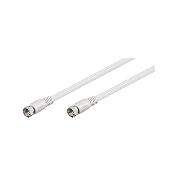 SAT Anschluss Kabel, weiß F-Stecker - F-Stecker 1,5m