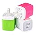 Dual USB Wall Charger, HUHUTA 3Pack 2.1A High Speed Home Travel USB Charging Power Adapter for iPhone iPad iPod, Samsung Galaxy, Note, Nexus, HTC, Oneplus, Google, Motorola, Blackberry, Sony and More