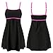 Diamondo Plus Size Women One-piece Push-up Padded Swim Dress Swimsuit Bikini US Size XL-3XL (3XL)