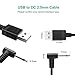 Universal 5V DC Power Cable, USB to DC 5.5x2.1mm Charging Cord Plug with 10 Connector Tips(5.5x2.5, 4.8x1.7, 4.0x1.7, 4.0x1.35, 3.5x1.35, 3.0x1.1, 2.5x0.7, Micro USB, Type-C, Mini USB)