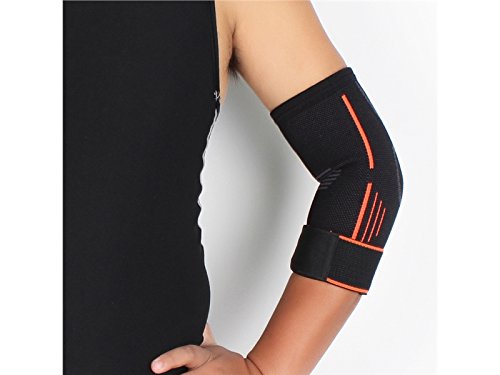 Huasen Sports Safe Guard Fitness Elbow Sleeve Elbow Compression Sleeve Adjustable Elbow Support for Men & Women Cycling Sports - Thumbnail 2