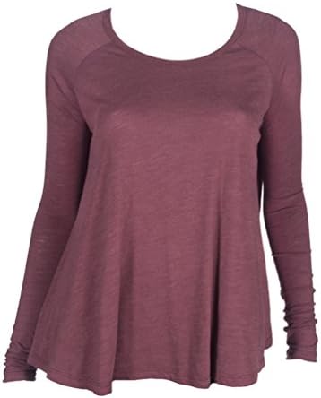 Fresh Laundry L/S Scoop Nk Swing Top (Small, Carmine)