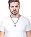 Jstyle Jewelry Stainless Steel Cross Necklace Pendant for Men Byzantine Chain Necklace Boys 5mm 24 Inch