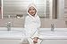 Baby Muslin Hooded Towel and 2 Washcloths Bath Set - Extra Soft and Large Towel 33,5 x 33,5 inch (85x85 cm ) 6 Layer Gauze 100 % Organic Cotton
