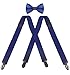 CEAJOO Adjustable X Back Suspenders Pre Tied Bowtie Set for Tuxedo Wedding Party