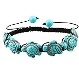 Dolland Hawaii Style Ocean Turtle Bracelets Simulated Turquoise Wrap Bangles Handmade Jewelry