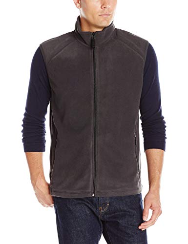 Clique Men's Summit Full-Zip Microfleece Vest, Charcoal, 5X-Large