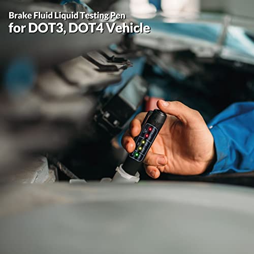 KHTD Brake Fluid Tester Pen, Auto Brake Diagnostic Testing Tool with 5