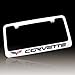 Corvette C6 Logo Chrome Metal License Plate Frame  ~ Chevrolet 