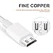 Micro USB Cable, EverDigi 3 Pack 10FT High Speed Micro-USB to USB 2.0 Android Charging Cord Micro USB Charger for Samsung S8, HTC,Blackberry and More (White 3 Pack)