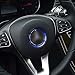 1x Blue Steering Wheel Center Decoration Cover Trim For 2015+ Mercedes C E CLA GLA GLC GLE Class