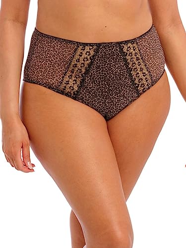 Elomi - Braga de Cintura Alta con Transparencias Matilda Leopard - L, Leopardo, L