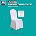 Juvale 20-Pack Spandex Dining Chair Cover – Stretch Seat Slipcover Protector for Wedding, Party, Banquet, Anniversary, Event, and Decoration - White