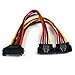 StarTech.com 6in Latching SATA Power Y Splitter Cable Adapter - M/F - 6 inch Serial ATA Power Cable Splitter - SATA Power Y Cable Adapter (PYO2LSATA)