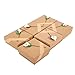 Jewelry Gift Box Set - 6 Piece Small Gift Boxes with Floral Design for Rings, Pendants, Necklaces, Brown, 3.1 x 1.3 x 3.2 Inches