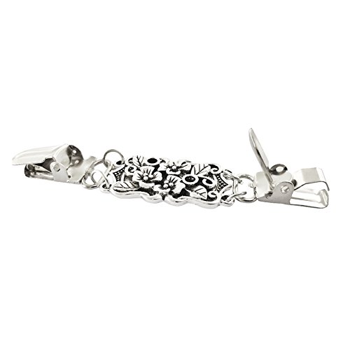 Retro Cardigan Clip Sweater Clip Women Filigree Cinch for Back of Dresses Shawl Clip - Thumbnail 3