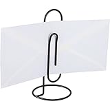 Home-X - Jumbo Desk Paper Clip Memo Holder & Organizer, Perfect Office Accessory to Hold, Organize and Access Bills, Letters, Reminders and Notes, Black