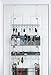 Longstem Organizers Men's Over The Door or Wall Hanging Tie and Belt Rack Valet 9100 in Silver for Men's Organization