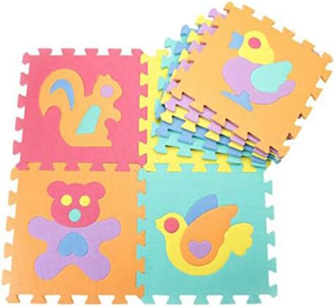 Jim Hugh 10pcs/Set Children's EVA Digital Puzzle Carpet Baby Crawling Play Mat Floor Puzzle Mat Foam Carpet
