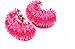 G2PLUS Unisex Multifunctional Washable Chenille Fibre House Floor Cleaning Dust Mop Slippers Foot Socks Mop Shoes (Rose)